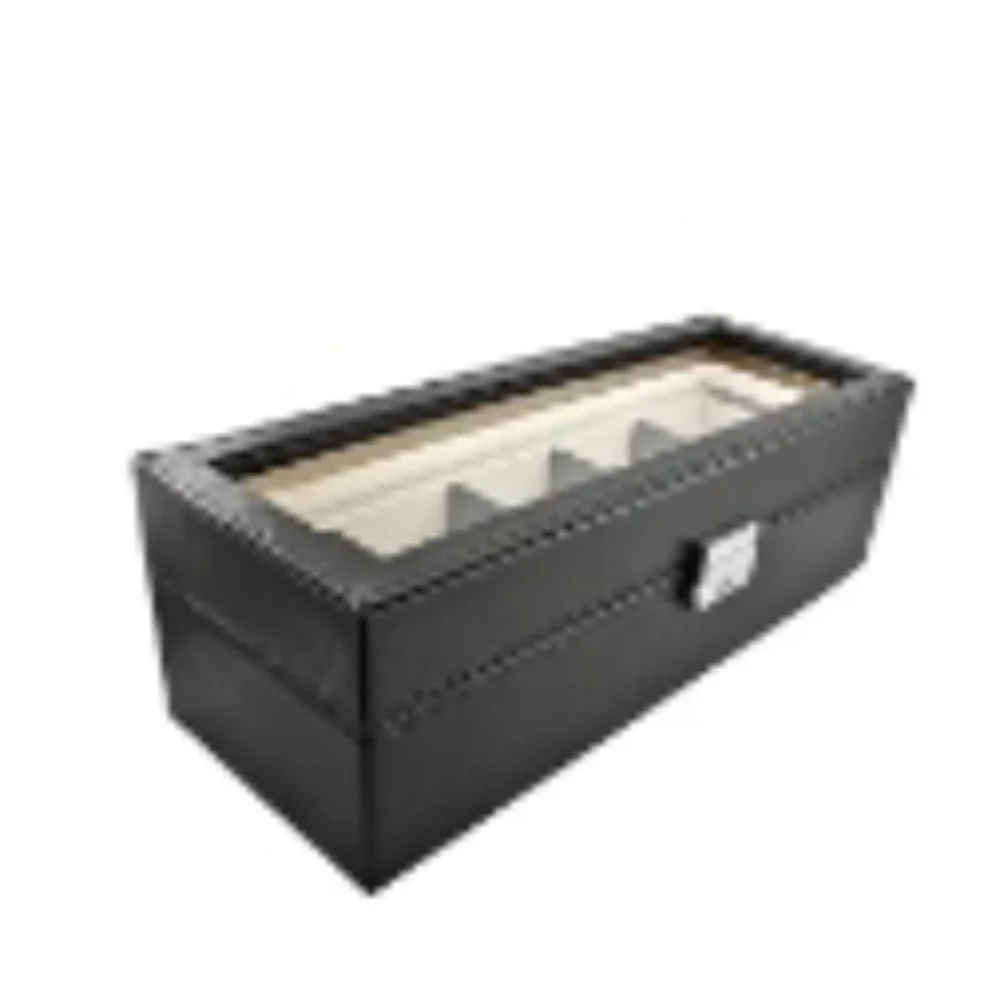 New Nordstrom JBW faux leather 5 watch box case